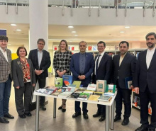 Presenting a selection of SAMT's books to the National Research University of Moscow (Higher School of Economics) in the presence of IRI's ambassador to Russia and the relevant cultural and scientific advisors